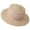 Beige, variant on Women Wide Brim Straw Boater Hat UPF Sun Protection Hat Foldable Beach Fedora with Ribbon