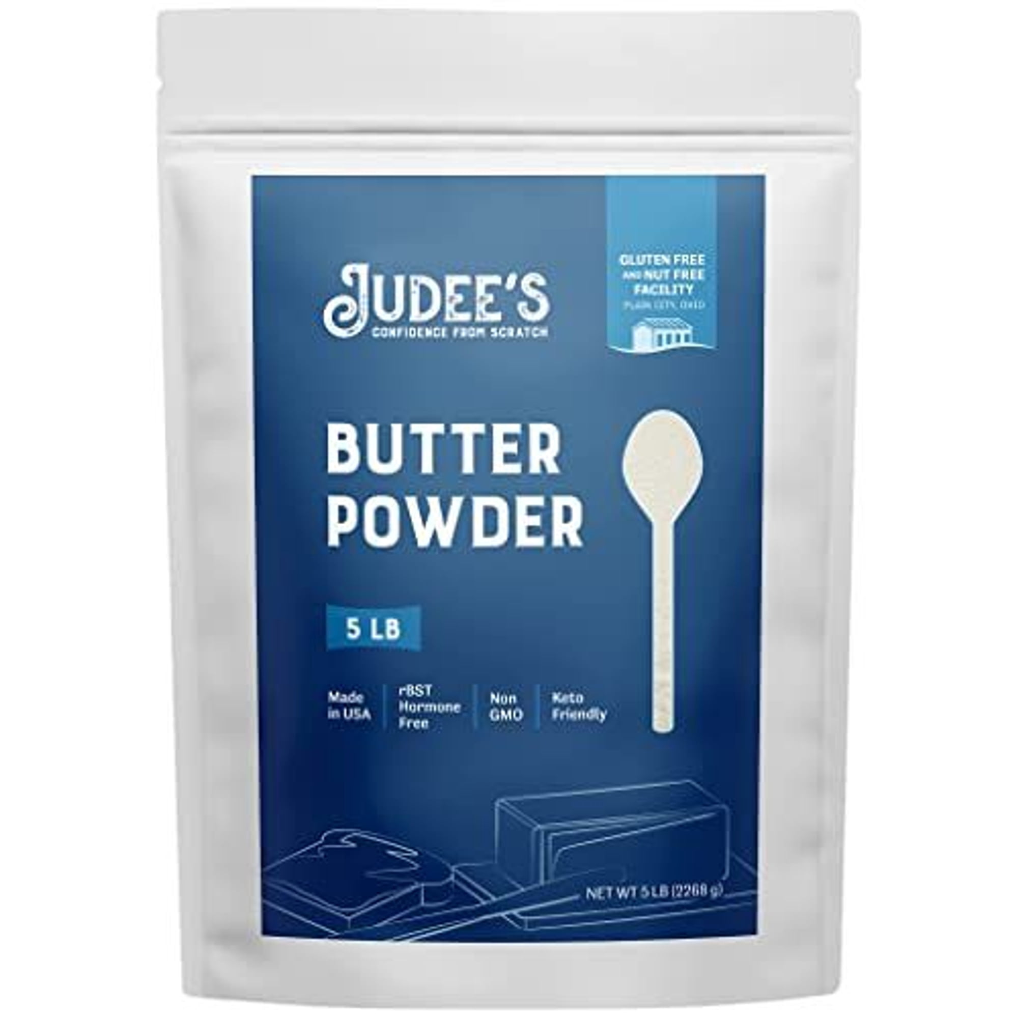 Judee s Gluten-Free Butter Powder Bulk - Keto Baking & Keto Snacks - Gluten-Free Recipes & Butter Powder for Baking - 5 lb