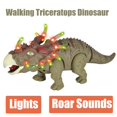 thumbnail image 1 of YOPTOP BuleStore  Walking Triceratops Dinosaur Figure With Lights Sounds Real Movement Kids Toy, 1 of 4