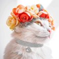 thumbnail image 2 of Pieces Puppy Cat Crystal,bling Rhinestone Pet Collars Dog Collars Sequin Pendant Cat Collar Adjustable Crystal Animal Elastic Collar, 2 of 3