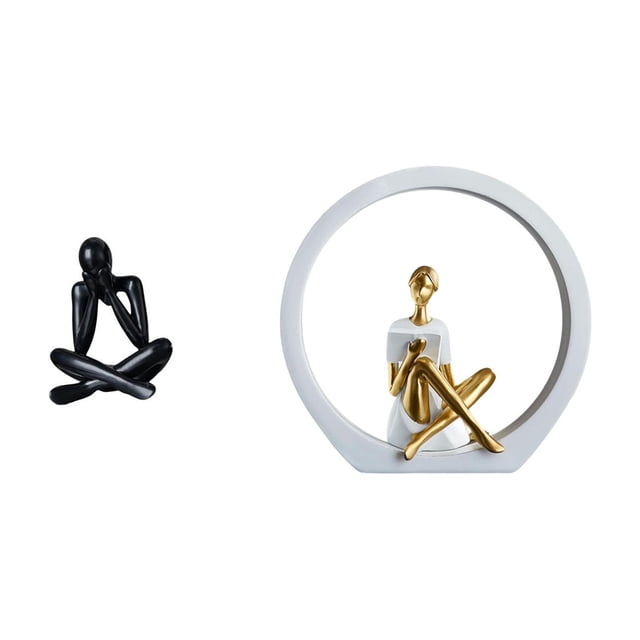 Escultura moderna abstracta de una niña, estatua decorativa, adorno coleccionable para sala de estar, estantería, dormitorio, centro de mesa, regalo p