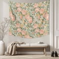 thumbnail image 5 of Pink Rose Tapestry for Bedroom Wall Hanging Tapestry, Romantic Botanical Floral Flowers Leaves Ceiling Backdrop Tapestries Poster Blanket Wall Decor for Teens Room Living Room Dorm 39" x 59", 5 of 8