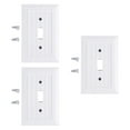 thumbnail image 2 of Baoblaze 3Pcs Electrical Outlet Covers Sturdy Easy Installation Outdoor Wall Plates 3 Hole White, 2 of 8