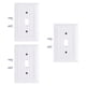 thumbnail image 2 of 3 cubiertas para tomacorrientes eléctricos, accesorio para tomacorriente de pared exterior, placa de tomacorriente 3 agujeros blanco, 2 of 9
