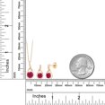 thumbnail image 4 of Gem Stone King Round Red Ruby 2.24 Ct in 18K Yellow Gold Plated Silver Diamond Pendant and Earrings Jewelry Set, 4 of 4