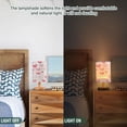 thumbnail image 5 of WOBOGO Valentine Day Pink Hearts Pattern Bedroom Table Lamp USB Power Connector Wooden Base Round Linen Shade For Living Room Desk, 5 of 7