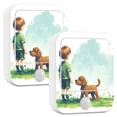 thumbnail image 2 of Child Dog Grassland Night Lights Plug into Wall LED with Auto Light Sensor Warm Light for Kids Hallway Bedroom Living Room Kitchen Bathroom Set of 2, 2 of 7