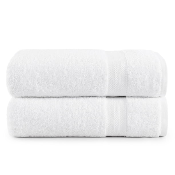 Juego de toallas de baño LANE LINEN, 100% algodón, 35 x 66 cm, 2 unidades, color blanco