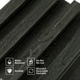 thumbnail image 6 of Art3d 4-Piece 104'' x 5.7''x 0.67'' Solid Wood Slat Wall Panels for Interior and Ceiling Decor,16.5 Sq.ft/Case,Black, 6 of 8