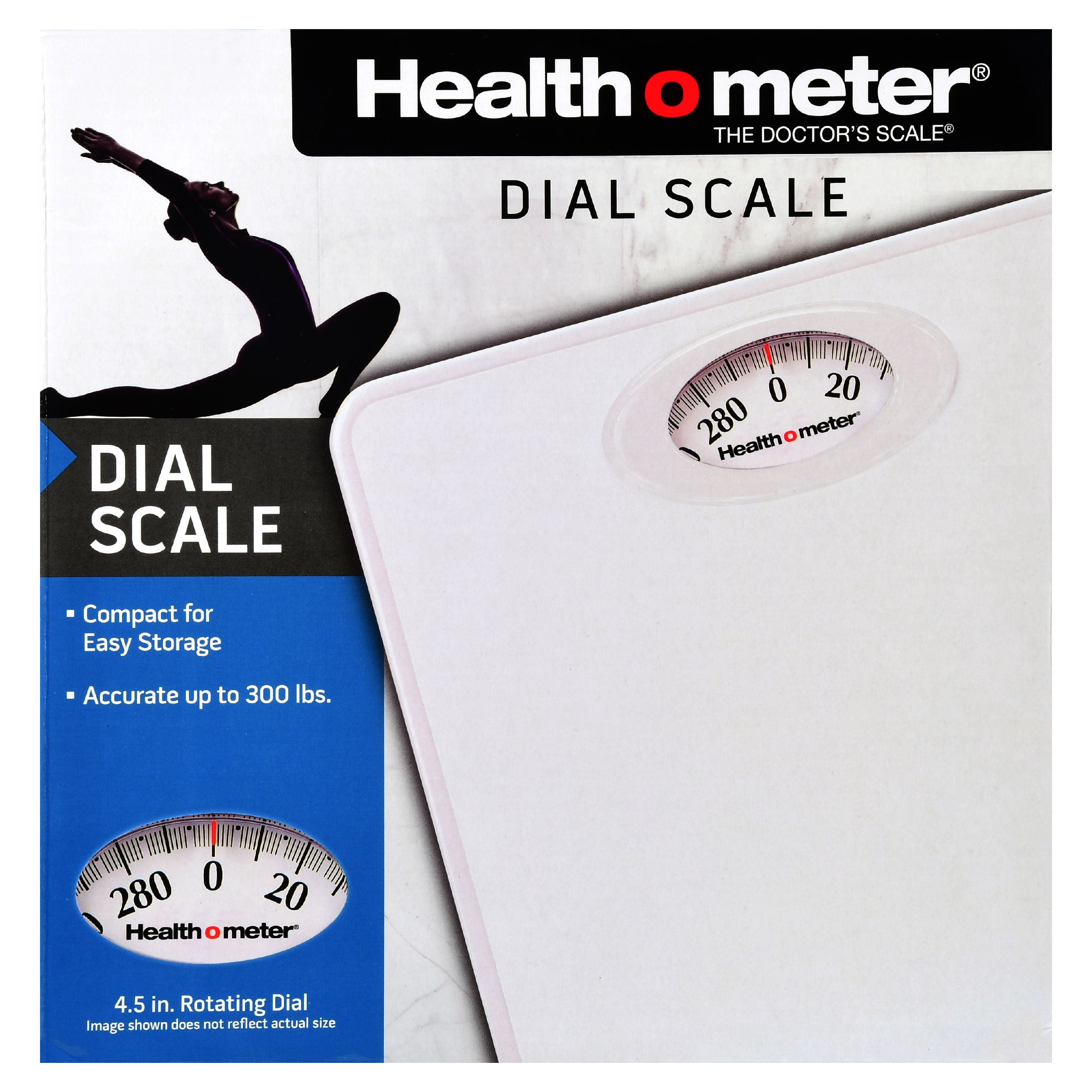 Health O Meter Antimicrobial Dial Bathroom Scale, Black
