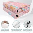 thumbnail image 4 of Quilts Full Size Bedding Set, Pink Coastal Beach Lightweight Quilted Comforter, Ocean Seaside Surfboards Starfish Soft Reversible Bedspread Coverlet with Pillow Covers for All Season, 78" x 90", 4 of 9