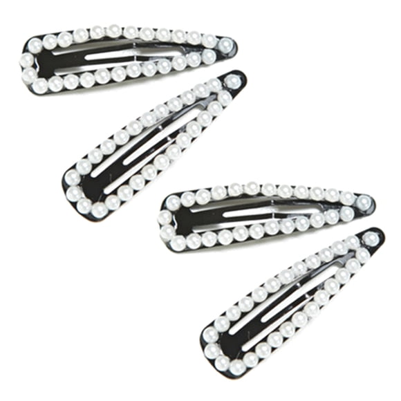 4 pinzas para el pelo con perlas falsas, horquillas de perlas antideslizantes, para mujeres, niñas y niños pequeños, para bodas y fiestas.