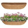 thumbnail image 2 of Nvzi 2PCS Coco Liner Trough Coco Liner for Planters, 36inch Half Moon Shape Trough Coco Coir Coconut Fiber Replacement Liner for Window Box, Wall Trough Planter, 2 of 5