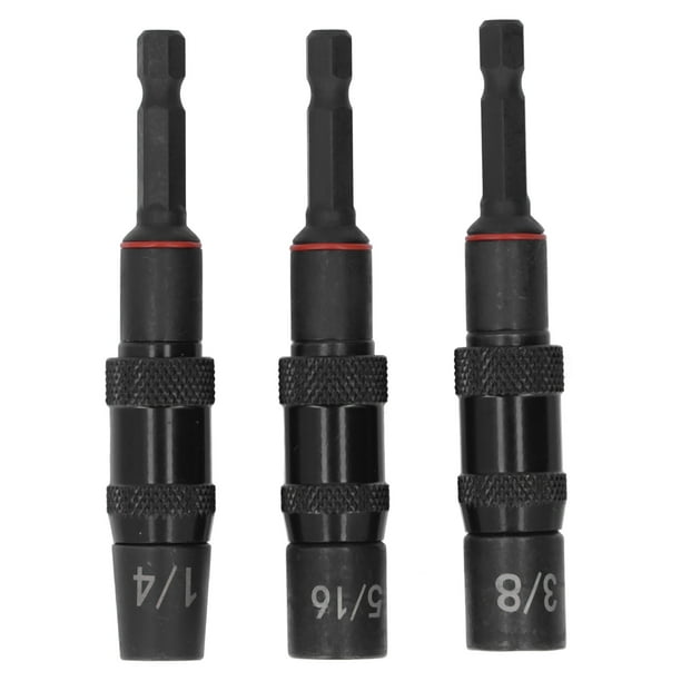Adaptador de zócalo para destornillador de impacto ANGGREK 3Pcs Acero Al Cromo Vanadio