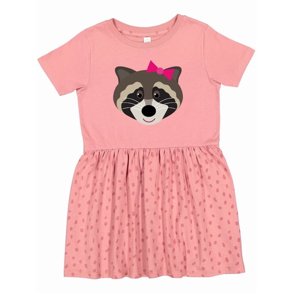 Inktastic Raccoon Girl Animal Girls Toddler Dress