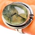 thumbnail image 1 of Prehnite Ring Size 8.25 (925 Sterling Silver)  - Handmade Boho Vintage Jewelry RING133368, 1 of 3