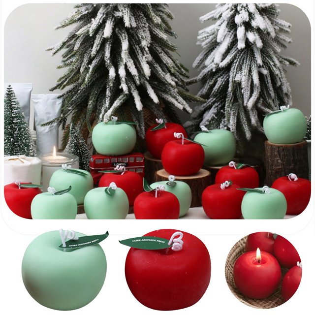 Manzana Navideña, Diseño Regalo de Aromaterapia, Forma Pequeña y Elegante, Fragante y Refrescante, Ideal para La Víspera de Navidad, Ambiente Festivo Romántico, 1 Juego.