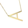 thumbnail image 4 of A-Z Plaqué Or en Acier Inoxydable Grande Lettre Initiale Pendentif Bijoux, 4 of 10