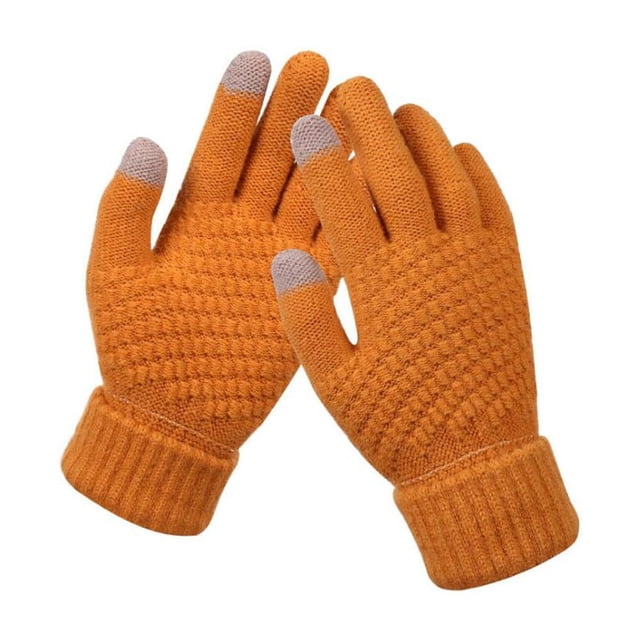 Pineapple Gloves Winter Warm Student Touch Screen Polyester Gloves - Thickened & Soft for Cold Weather Protection