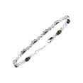 thumbnail image 4 of RYLOS Bracelets for Women 925 Sterling Silver XO Hugs & Kisses Tennis Bracelet Gemstone &  Diamonds Adjustable to Fit 7"-8" Wrist, 10 - 6X4MM Smoky Quartz Jewelry for Women Friendship, 4 of 8