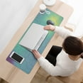 thumbnail image 3 of Extended Gaming Mouse Pad, Japanese Blue Wave XL, Non-Slip Rubber Base, Stitched Edge Desk Pad, 31.5 x 11.8 Inch, 3 of 7