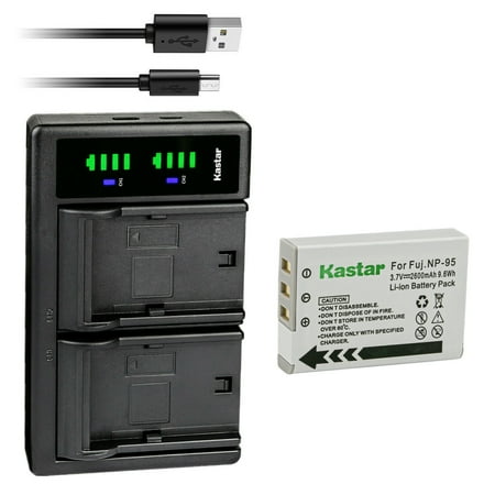 Kastar 1-Pack Battery and LTD2 USB Charger Replacement for Fujifilm FinePix F30 FinePix F31FD FinePix REAL 3D W1 FinePix X30 FinePix X70 FinePix X100 FinePix X100S FinePix X100LE Digital Camera