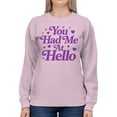 thumbnail image 2 of Romantic Purple Love Design Women's Sweatshirt, 2 of 3