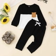 thumbnail image 2 of Jamsmile Toddler Boys Outfit Sets Long Sleeve Color Crewneck Pullovers Hoodies And Pants Outfits 2 Piece Child Boys Clothes, 2 of 6