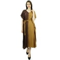 thumbnail image 3 of Bimba Womens Long Rayon 2 Colours Kaftan With Belt Designer Beach Cover Up Caftan Maxi Dress, 3 of 9