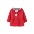 thumbnail image 1 of Seyurigaoka Kids Toddler Girls Fall Hoodie, Long Ears Hooded Long Sleeve Button-Down Coat, 1 of 3