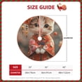 thumbnail image 2 of Daiia Adorable Kitten In Kimono Drawing Merry Christmas Tree Skirt , Xmas Large Lace-up Tree Skirt, Santa Snowflakes Rustic Home Decorations New Year Party Farmhouse Decor-36", 2 of 6
