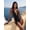 Black, variant on Summer Beach Knot Front Plunging One Piece Swimsuit - Deep V Neck Wrap Design with Side Cutouts