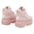 thumbnail image 4 of ANUFER Women's Goth Punk High Top Platform Chunky Sneakers Lace Up Wedgel Heel Dad Shoes Pink SN02924 US9, 4 of 7