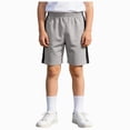thumbnail image 3 of HCNTES Boys Athletic Shorts with Pockets Active Basketball Shorts Quick Dry Active Lightweight Elastic Waist (Grey,4-5 Y), 3 of 8