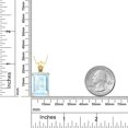 thumbnail image 3 of Gem Stone King 20.03 Ct Sky Blue Topaz White Topaz 18K Yellow Gold Plated Silver Pendant, 3 of 4