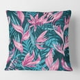 thumbnail image 2 of Designart Handdrawn Tropical Flowers' Mid-Century Modern Throw Pillow - 16x16, 2 of 2
