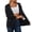 Black, variant on CAIXIA Post Mastectomy Shirts with Drain Pockets Soft Long Sleeve Zip Up Shirts Clothing