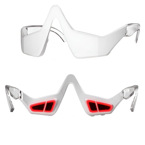 OITY Under Eyes Red Light Therapy Massager Glasses,Microcurrent Eye and Face Led Red Light Beauty Device,Under Eye Massager for Reducing Dark Circles,Puffiness,Wrinkles,And Eye Strain