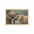 thumbnail image 1 of Safari Wall Art with Frame, 2 Wild SavannahWrestling Nature South Animals Photo, Printed Fabric Poster for Bathroom Living Room, 35" x 23", Brown Green, by Ambesonne, 1 of 2