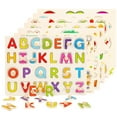 thumbnail image 4 of Kids Wooden Peg Puzzles Set with Alphabet Numbers Fruits Animals and Vehicles, 4 of 8