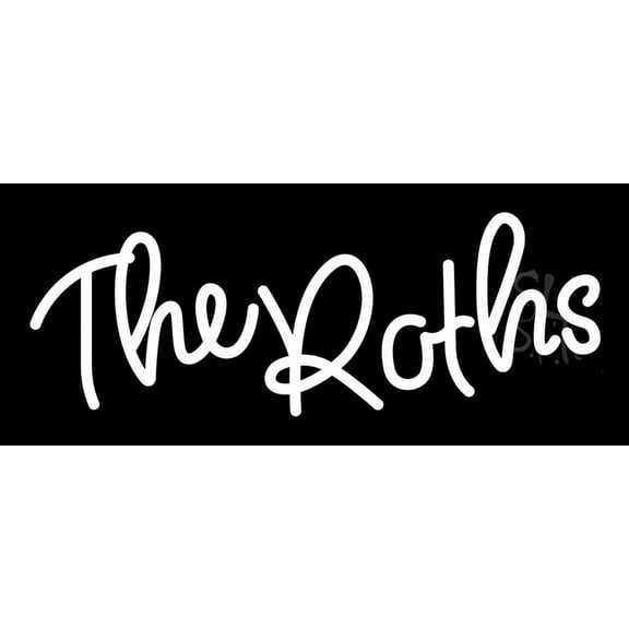 The Roths LED Neon Sign 10" Tall x 24" Wide - inches, Black Square Cut Acrylic Backing, with Dimmer - Premium built indoor Sign for Wedding Décor.