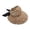 Khaki, variant on Wide Brim Straw Sun Visors For Women Bow Beach Hat Summer UPF Brown Brown