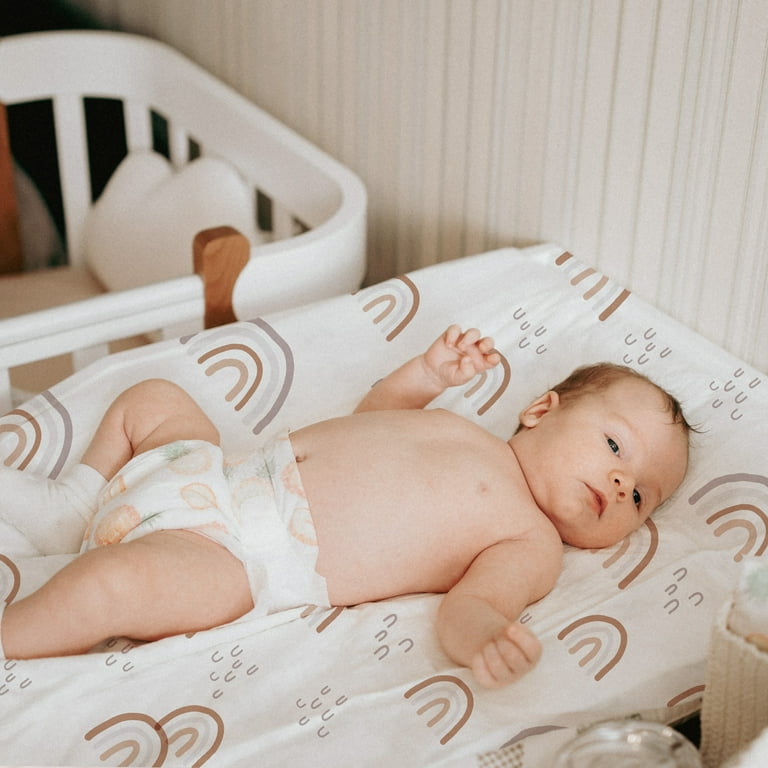 GLLQUEN BABY Organic Bassinet Fitted Sheet Set, Soft Breathable