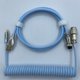 thumbnail image 4 of Cable de teclado para juegos, profesional, retráctil, resistente, con conector en espiral, para teclado mecánico, color azul claro, 4 of 10