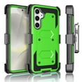 thumbnail image 2 of Galaxy S24 / S24 Plus Case, Samsung Galaxy S24 Plus Holster Clip, Tekcoo [Tshell] Shock Absorbing [Green] Secure Swivel Locking Belt Defender Heavy Full Body Kickstand Carrying Tank Armor Cases Cover, 2 of 7