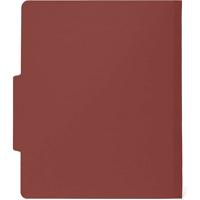 10 Red Classification Folders - 2 Divider - 2 Inch Expansions - Durable 2 Prongs Designed To Organize Standard Medical Files, Law Client Files, Office Reports - Letter Size, Red, 10 Pack
