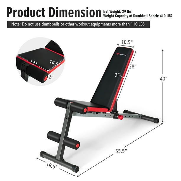 Goplus Multi function Weight Bench W Adjustable Backrest Home Gym Exercise Equipment