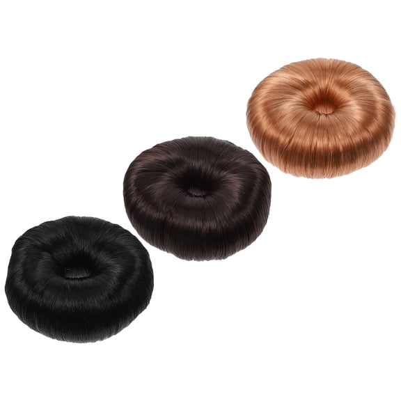 LOLIPPYY 3Pcs Hair Bun Holder Rings for Effortless Updo and Side Ponytail Styling
