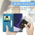 thumbnail image 4 of SaniMore for Samsung Galaxy S23 Ultra 6.8" 2023 Wallet Case with Embossed Mandala PU Leather Flip Protection Wrist Strap Credit Card Holder Pocket Kickstand Shockproof Shell For S23 Ultra, Blue, 4 of 9