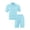 Light Blue, variant on Purcolt 2 Pieces Outfits for Men Casual Textured Collared Golf Shirt and Shorts Tracksuit Summer Athletic Sport Matching Set for Jogging Gym Workout